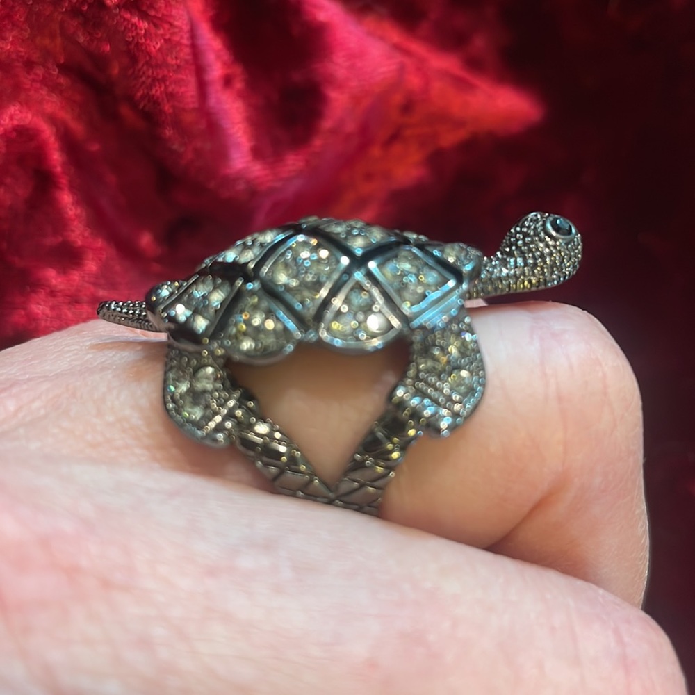 Rhinestone turtle ring 🐢 - Picture 5 of 6